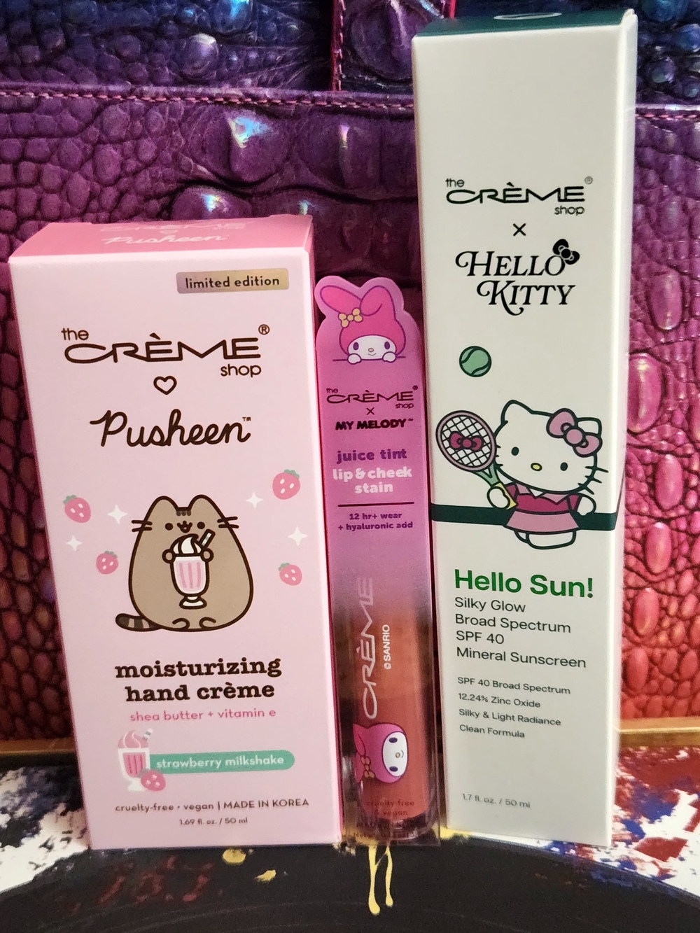 3pc The Creme Shop Pusheen My Melody Hello Kitty Beauty Bundle NIB - Picture 1 of 6